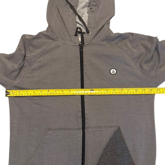 Volcom Gray Zipper Front Long Sleeve Sweater Hoodie Size Small - Picture 6 of 7